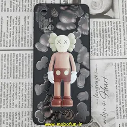قاب گوشی Galaxy A71 سامسونگ سیلیکونی ژله ای طرح ربات KAWS محافظ لنز دار مشکی کد 391