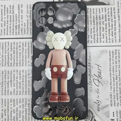 قاب گوشی Galaxy A22 4G - Galaxy M32 4G سامسونگ سیلیکونی ژله ای طرح ربات KAWS محافظ لنز دار مشکی کد 354