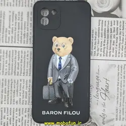 قاب گوشی Galaxy A03 2022 سامسونگ سیلیکونی ژله ای طرح خرسی تدی Tedi محافظ لنز دار مشکی کد 15