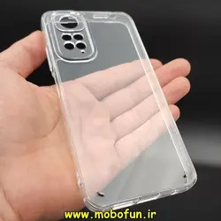 قاب گوشی Redmi Note 11 4G - Redmi Note 11S شیائومی طرح طلقی شیشه ای شفاف ایربگ دار کپسولی محافظ لنز دار کد 127