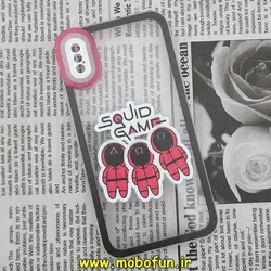 قاب گوشی iPhone X - iPhone Xs آیفون ژله ای طرح دار شفاف محافظ لنز دار بازی مرکب اسکویید گیم کد 291