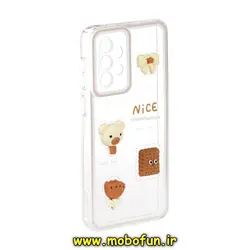 قاب گوشی Galaxy A33 5G سامسونگ ژله ای طرح دار سه بعدی عروسکی LUCKY شفاف محافظ لنز دار کد 75