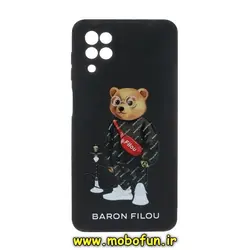 قاب گوشی Galaxy A12 سامسونگ سیلیکونی ژله ای طرح خرسی تدی Tedi مشکی کد 601