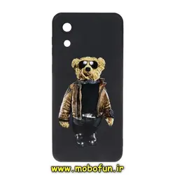 قاب گوشی Galaxy A03 Core سامسونگ سیلیکونی ژله ای طرح خرسی تدی Tedi محافظ لنز دار مشکی کد 62
