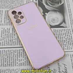 قاب گوشی Galaxy A33 5G سامسونگ طرح ژله ای مای کیس گلد لاین دور طلایی محافظ لنز دار یاسی کد 62