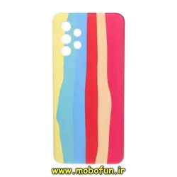 قاب گوشی Galaxy A32 4G سامسونگ طرح آبرنگی رنگین کمان فول ژله ای محافظ لنز دار کد 385