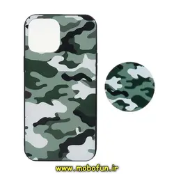 قاب گوشی iPhone 12 Pro Max آیفون فانتزی سوزنی برجسته طرح چریکی ارتشی پاپ سوکت دار کد 297