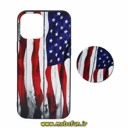 قاب گوشی iPhone 12 Pro Max آیفون فانتزی سوزنی برجسته طرح پرچم آمریکا USA پاپ سوکت دار کد 290