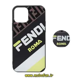 قاب گوشی iPhone 12 - iPhone 12 Pro آیفون فانتزی سوزنی برجسته طرح FENDI ROMA پاپ سوکت دار کد 476