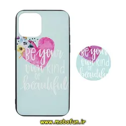 قاب گوشی iPhone 12 - iPhone 12 Pro آیفون فانتزی سوزنی برجسته طرح قلبی پاپ سوکت دار کد 464