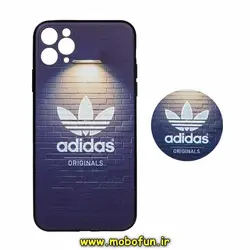 قاب گوشی iPhone 11 Pro Max آیفون فانتزی سوزنی برجسته طرح آدیداس adidas پاپ سوکت دار محافظ لنزدار کد 290