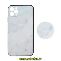 قاب گوشی iPhone 11 Pro Max آیفون فانتزی سوزنی برجسته طرح آبرنگی پاپ سوکت دار محافظ لنزدار کد 260