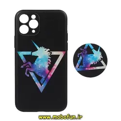 قاب گوشی iPhone 11 Pro آیفون فانتزی سوزنی برجسته طرح یونیکورن Unicorn پاپ سوکت دار محافظ لنزدار کد 199