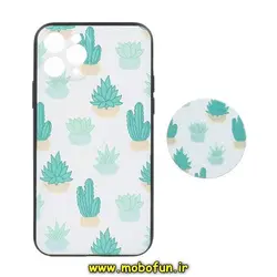 قاب گوشی iPhone 11 Pro آیفون فانتزی سوزنی برجسته طرح گل کاکتوس پاپ سوکت دار محافظ لنزدار کد 198