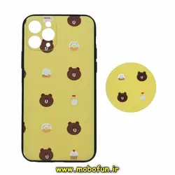 قاب گوشی iPhone 11 Pro آیفون فانتزی سوزنی برجسته طرح خرسی تدی TEDi پاپ سوکت دار محافظ لنزدار کد 184