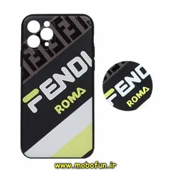 قاب گوشی iPhone 11 Pro آیفون فانتزی سوزنی برجسته طرح FENDI ROMA پاپ سوکت دار محافظ لنزدار کد 176