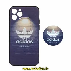 قاب گوشی iPhone 11 Pro آیفون فانتزی سوزنی برجسته طرح آدیداس adidas پاپ سوکت دار محافظ لنزدار کد 167