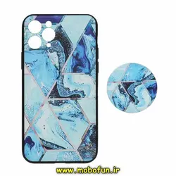 قاب گوشی iPhone 11 Pro آیفون فانتزی سوزنی برجسته طرح آبرنگی پاپ سوکت دار محافظ لنزدار کد 161