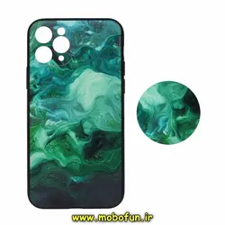 قاب گوشی iPhone 11 Pro آیفون فانتزی سوزنی برجسته طرح آبرنگی پاپ سوکت دار محافظ لنزدار کد 159