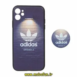 قاب گوشی iPhone 11 آیفون فانتزی سوزنی برجسته طرح آدیداس adidas پاپ سوکت دار محافظ لنزدار کد 219