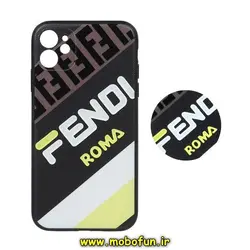 قاب گوشی iPhone 11 آیفون فانتزی سوزنی برجسته طرح FENDI ROMA پاپ سوکت دار محافظ لنزدار کد 221