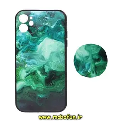 قاب گوشی iPhone 11 آیفون فانتزی سوزنی برجسته طرح آبرنگی پاپ سوکت دار محافظ لنزدار کد 211