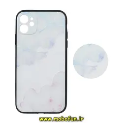 قاب گوشی iPhone 11 آیفون فانتزی سوزنی برجسته طرح آبرنگی پاپ سوکت دار محافظ لنزدار کد 209