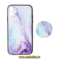 قاب گوشی iPhone 11 آیفون فانتزی سوزنی برجسته طرح آبرنگی پاپ سوکت دار محافظ لنزدار کد 208