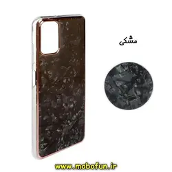 قاب گوشی Galaxy A02S - Galaxy A03S سامسونگ مای کیس دور طلایی ماربل مشکی پاپ سوکت دار کد 164