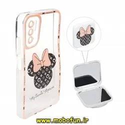 قاب گوشی Poco M3 Pro - Redmi Note 10 5G شیائومی ژله ای شفاف فانتزی طرح مینی موس Minnie Mouse پاپ سوکت دار آینه ای محافظ لنز دار کد 114