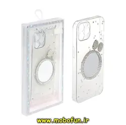 قاب گوشی iPhone 13 Pro آیفون طرح شفاف پشت طلق مرواریدی مدل آینه ای پاییزی محافظ لنز دار کد 142
