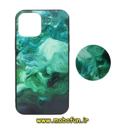 قاب گوشی iPhone 12 - iPhone 12 Pro آیفون فانتزی سوزنی برجسته طرح آبرنگی پاپ سوکت دار کد 395