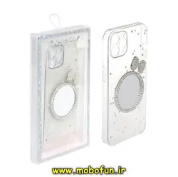 قاب گوشی iPhone 11 Pro Max آیفون طرح شفاف پشت طلق مرواریدی مدل آینه ای پاییزی محافظ لنز دار کد 241