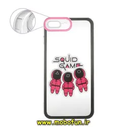 قاب گوشی iPhone 7 Plus - iPhone 8 Plus آیفون ژله ای طرح دار شفاف محافظ لنز دار اسکویید گیم بازی مرکب SQUID GAME کد 268