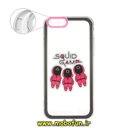 قاب گوشی iPhone 6 - iPhone 6s آیفون ژله ای طرح دار شفاف محافظ لنز دار اسکویید گیم بازی مرکب Squid Game کد 235