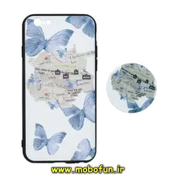 قاب گوشی iPhone 6 - iPhone 6s آیفون فانتزی سوزنی برجسته طرح پروانه پاپ سوکت دار کد 198