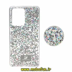 قاب گوشی Galaxy A52 4G - Galaxy A52 5G - Galaxy A52S سامسونگ اکلیلی سواروسکی پاپ سوکت دار کد 450