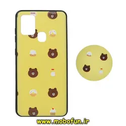 قاب گوشی Galaxy A21S سامسونگ فانتزی سوزنی برجسته طرح خرسی تدی TEDi پاپ سوکت دار کد 383