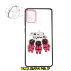 قاب گوشی Galaxy A21S سامسونگ ژله ای طرح دار شفاف محافظ لنز دار اسکویید گیم بازی مرکب Squid Game کد 370