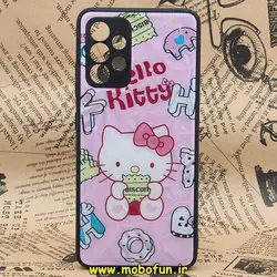 قاب گوشی Galaxy A32 4G سامسونگ طرح دار الماسی محافظ لنز دار Hello Kitty سلام کیتی کد 363