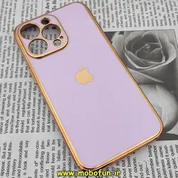 قاب گوشی iPhone 13 Pro آیفون طرح ژله ای مای کیس گلد لاین دور طلایی محافظ لنز دار یاسی کد 131