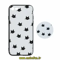 قاب گوشی iPhone 7 - iPhone 8 - iPhone SE 2020 آیفون فانتزی سوزنی برجسته طرح گربه بازیگوش پاپ سوکت دار کد 294