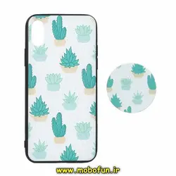 قاب گوشی iPhone X - iPhone XS آیفون فانتزی سوزنی برجسته طرح گل کاکتوس پاپ سوکت دار کد 245