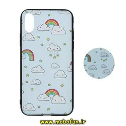 قاب گوشی iPhone X - iPhone XS آیفون فانتزی سوزنی برجسته طرح ابر و ستاره پاپ سوکت دار کد 237