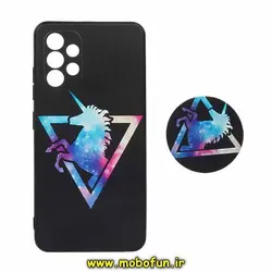 قاب گوشی Galaxy A32 4G سامسونگ فانتزی سوزنی برجسته طرح یونیکورن Unicorn پاپ سوکت دار محافظ لنز دار کد 349