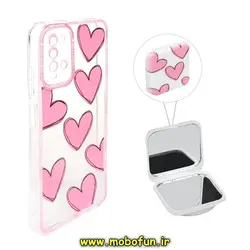 قاب گوشی Poco M3 - Redmi 9T شیائومی ژله ای شفاف فانتزی طرح قلبی پاپ سوکت دار آینه ای محافظ لنز دار کد 92