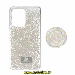 قاب گوشی Galaxy A52 4G - Galaxy A52 5G - Galaxy A52S سامسونگ اکلیلی سواروسکی پاپ سوکت دار کد 377
