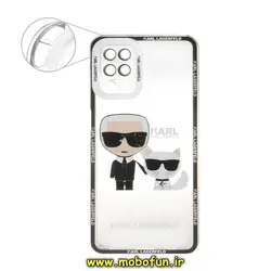 قاب گوشی Galaxy A12 سامسونگ ژله ای طرح دار شفاف محافظ لنز دار کارل KARL کد 509