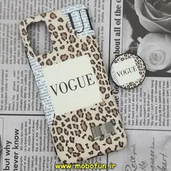 قاب گوشی Galaxy A03S سامسونگ مدل IMD فانتزی ماربل طرح پلنگی VOGUE پاپ سوکت دار کد 115