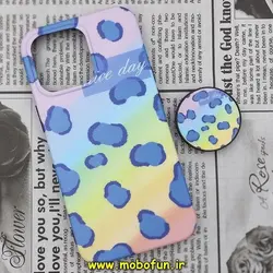قاب گوشی iPhone 13 Pro آیفون مدل IMD فانتزی ماربل طرح پلنگی هفت رنگ nice day پاپ سوکت دار کد 95